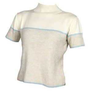 vintage mockneck short sleeve sweater